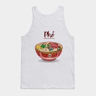 Pho, Vietnamese beef noodle soup Tank Top